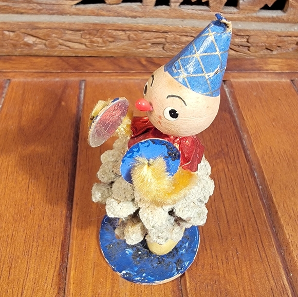 Vintage Spun Cotton Pinecone Clown Made in West Germany - Picture 2 of 10